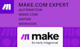 do workflow automation, zap and scenario with zapier and make com, ai, made com