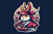make eye catching rabbit samurai mascot logo within new concepts