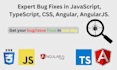fix any bug in one day, angular, typescript, javascript, angularjs, CSS