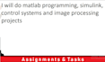 do matlab programming, simulink, control systems and image processing projects
