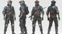 aaa 3d human game character metahuman, 3d sci fi mech cyberpunk cyborg armor