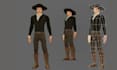 create a retro 3d character low poly in n64 and ps1 style
