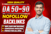 make high quality manually nofollow  white hat seo backlinks