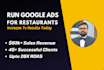 setup manage ROI driven google ads campaign for restaurants