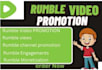 rumble video promotion, rumble channel, rumble followers
