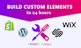 build custom web elements for your website using HTML, CSS, and javascript