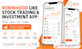 develop a robinhood like stock trading and investment app
