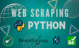 do web scraping and data cleaning using python
