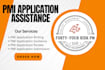 help you write, review, and submit your pmi application