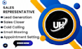be your lead generation sales closer cold calling email blasting, appointment