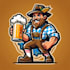 do mascot oktoberfest beer logo design
