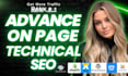 do advance on page and technical website SEO optimization