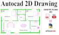 draw architectural house plan, 2d floor plan in autocad