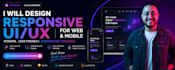 design a responsive UI UX design for a mobile and web