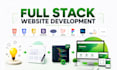 do full stack website development, front end, backend, full stack web developer