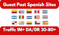 do spanish guest posts on mexico, spain, argentina and chile guest posts sites