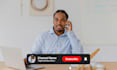 create youtube like, bell and subscribe button animations