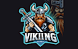 create beautiful viking warrior sword mascot logo only 12 hours