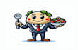 do modern awesome restaurant mascot logo design