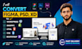 convert figma,psd,xd to wordpress shopify html css bootstrap
