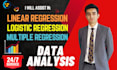 do linear, multiple and logistic regression analysis using r, python and excel