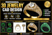 design professional 3d jewelry cad models for rings, pendants and earrings