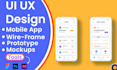 create a unique mobile app UI, UX design web design in figma xd
