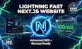 build lightning fast nextjs website for startups with advanced SEO