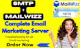 setup powermta smtp server to send bulk emails, ip rotation, install mailwizz