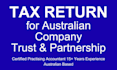 prepare tax return for australian company, trust,  partnership