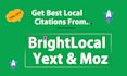 do top local citations from brightlocal, yext, and moz for any country