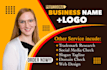 create catchy business name, logo design, slogan and web design for your brand
