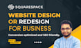 build squarespace website design or squarespace landing page