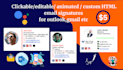 design a custom elegant canva email signature for gmail