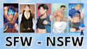 draw I will draw anime character or gay bara, sfw nsfw