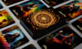 illustrate custom tarot and oracle cards for divination