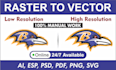 do manual vector tracing and vectorworks illustration