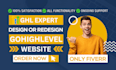 design and build a stunning gohighlevel website with HTML, CSS