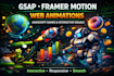 create gsap framer motion web animations interactive javascript visuals n games