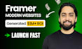 do modern framer website design and development