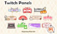 create twitch panels in cute pixel art style