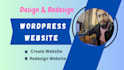 design, redesign wordpress website  by elementor