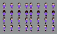 create pixel art sprite sheet animation and custom characters