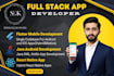 do android and ios mobile app development using flutter react native and java