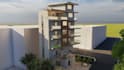do architectural 3d rendering sketch and drone view