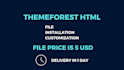 clone and customize html template from themeforest or envato