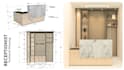 draw receptionist design 3d and 2d technical drawing