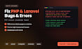 fix PHP and laravel website errors and bugs