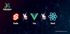 develop a modern frontend using react vue or svelte