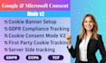 configure google and microsoft consent mode v2 with cookie banner setup via GTM